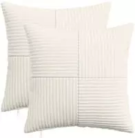 vidaXL Kissenbezug 2 pcs ALMELO Creme 40 x 40 cm Cord