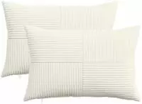 vidaXL Kissenbezug 2 pcs ALMELO Creme 50 x 70 cm Cord