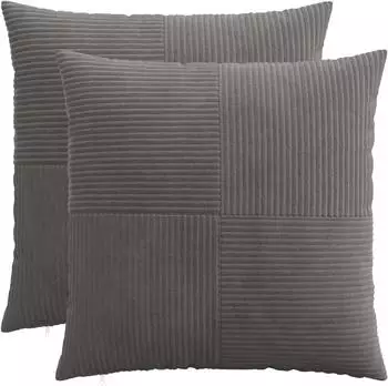 vidaXL Kissenbezug 2 pcs ALMELO Dunkelgrau 55 x 55 cm Cord