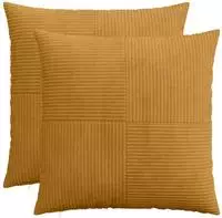 vidaXL Kissenbezug 2 pcs ALMELO Gelb 80 x 80 cm Cord