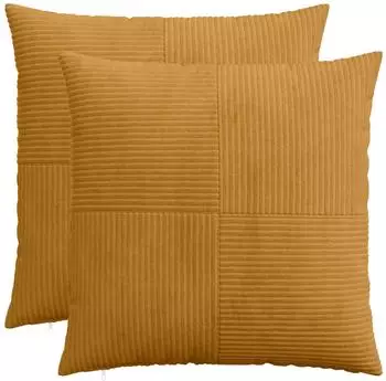 vidaXL Kissenbezug 2 pcs ALMELO Gelb 80 x 80 cm Cord