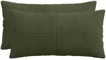 vidaXL Kissenbezug 2 pcs ALMELO Gr&uuml;n 40 x 80 cm Cord