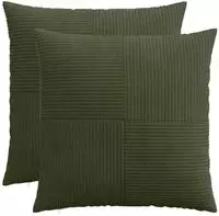 vidaXL Kissenbezug 2 pcs ALMELO Gr&uuml;n 60 x 60 cm Cord