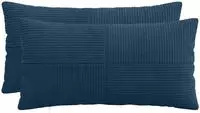 vidaXL Kissenbezug 2 pcs ALMELO Marineblau 40 x 80 cm Cord