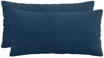vidaXL Kissenbezug 2 pcs ALMELO Marineblau 40 x 80 cm Cord