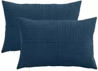 vidaXL Kissenbezug 2 pcs ALMELO Marineblau 50 x 75 cm Cord