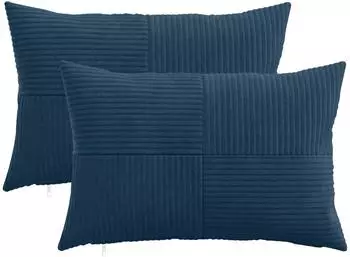 vidaXL Kissenbezug 2 pcs ALMELO Marineblau 50 x 75 cm Cord