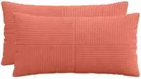 vidaXL Kissenbezug 2 pcs ALMELO Rot-Orange 40 x 70 cm Cord