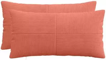 vidaXL Kissenbezug 2 pcs ALMELO Rot-Orange 40 x 70 cm Cord