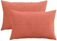 vidaXL Kissenbezug 2 pcs ALMELO Rot-Orange 50 x 75 cm Cord