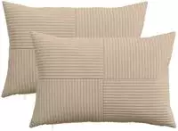 vidaXL Kissenbezug 2 pcs ALMELO Taupe 50 x 70 cm Cord