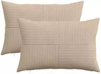 vidaXL Kissenbezug 2 pcs ALMELO Taupe 50 x 70 cm Cord