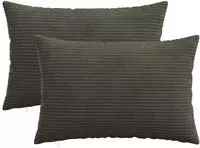 vidaXL Kissenbezug 2 pcs HEERLEN Anthrazit 40 x 60 cm Cord