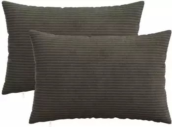 vidaXL Kissenbezug 2 pcs HEERLEN Anthrazit 40 x 60 cm Cord