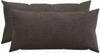 vidaXL Kissenbezug 2 pcs HEERLEN Anthrazit 40 x 80 cm Cord