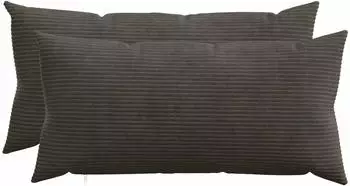 vidaXL Kissenbezug 2 pcs HEERLEN Anthrazit 40 x 80 cm Cord