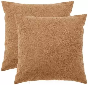 vidaXL Kissenbezug 2 pcs HEERLEN Beige 60 x 60 cm Boucl&eacute;