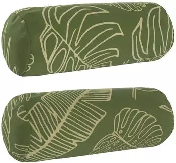 vidaXL Kissenbezug 2 pcs HEERLEN Blattdesign &Oslash; 15 x 40 cm Polyester