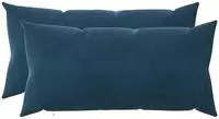 vidaXL Kissenbezug 2 pcs HEERLEN Blau 40 x 70 cm Samt