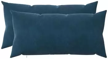 vidaXL Kissenbezug 2 pcs HEERLEN Blau 40 x 70 cm Samt