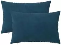 vidaXL Kissenbezug 2 pcs HEERLEN Blau 50 x 70 cm Samt