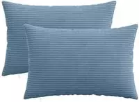 vidaXL Kissenbezug 2 pcs HEERLEN Blau 50 x 75 cm Cord