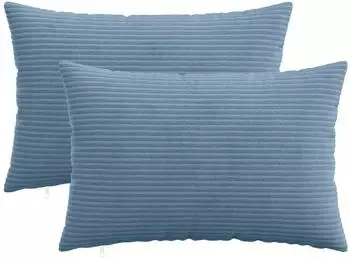 vidaXL Kissenbezug 2 pcs HEERLEN Blau 50 x 75 cm Cord
