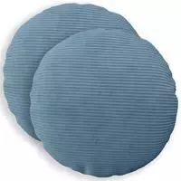 vidaXL Kissenbezug 2 pcs HEERLEN Blau &Oslash; 50 cm Cord