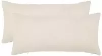 vidaXL Kissenbezug 2 pcs HEERLEN Creme 40 x 70 cm Boucl&eacute;