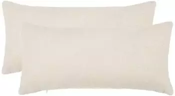 vidaXL Kissenbezug 2 pcs HEERLEN Creme 40 x 70 cm Boucl&eacute;
