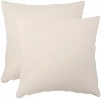 vidaXL Kissenbezug 2 pcs HEERLEN Creme 45 x 45 cm Boucl&eacute;