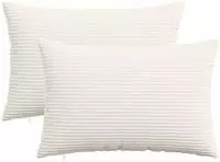 vidaXL Kissenbezug 2 pcs HEERLEN Creme 50 x 70 cm Cord