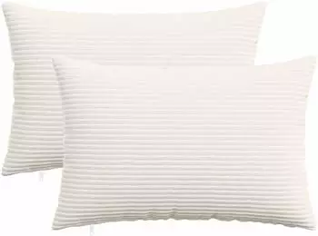 vidaXL Kissenbezug 2 pcs HEERLEN Creme 50 x 70 cm Cord