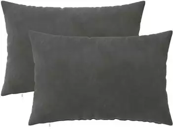 vidaXL Kissenbezug 2 pcs HEERLEN Dunkelgrau 50 x 70 cm Samt