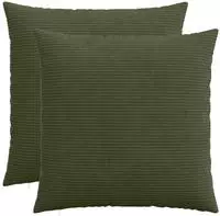 vidaXL Kissenbezug 2 pcs HEERLEN Gr&uuml;n 60 x 60 cm Cord