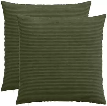 vidaXL Kissenbezug 2 pcs HEERLEN Gr&uuml;n 60 x 60 cm Cord