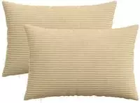 vidaXL Kissenbezug 2 pcs HEERLEN Gr&uuml;n Grau 40 x 60 cm Cord