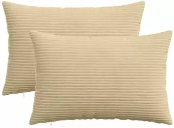 vidaXL Kissenbezug 2 pcs HEERLEN Gr&uuml;n Grau 40 x 60 cm Cord