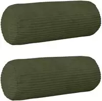 vidaXL Kissenbezug 2 pcs HEERLEN Gr&uuml;n &Oslash; 15 x 40 cm Cord