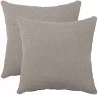 vidaXL Kissenbezug 2 pcs HEERLEN Hellgrau 40 x 40 cm Boucl&eacute;