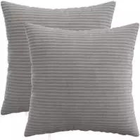 vidaXL Kissenbezug 2 pcs HEERLEN Hellgrau 50 x 50 cm Cord