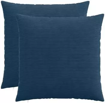 vidaXL Kissenbezug 2 pcs HEERLEN Marineblau 65 x 65 cm Cord