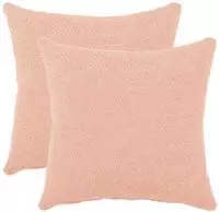vidaXL Kissenbezug 2 pcs HEERLEN Rosa 45 x 45 cm Boucl&eacute;