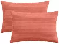 vidaXL Kissenbezug 2 pcs HEERLEN Rot-Orange 40 x 60 cm Cord