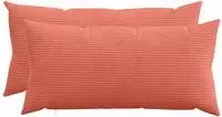 vidaXL Kissenbezug 2 pcs HEERLEN Rot-Orange 40 x 70 cm Cord