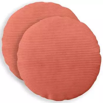 vidaXL Kissenbezug 2 pcs HEERLEN Rot-Orange &Oslash; 40 cm Cord