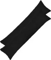 vidaXL Kissenbezug 2 pcs HEERLEN Schwarz 40 x 145 cm Boucl&eacute;