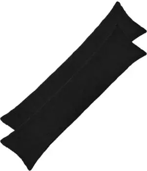 vidaXL Kissenbezug 2 pcs HEERLEN Schwarz 40 x 145 cm Boucl&eacute;