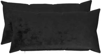 vidaXL Kissenbezug 2 pcs HEERLEN Schwarz 40 x 80 cm Flanell