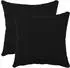 vidaXL Kissenbezug 2 pcs HEERLEN Schwarz 50 x 50 cm Bouclé